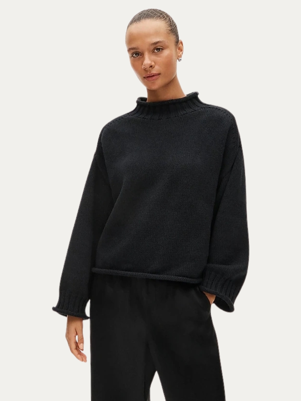 J. Crew 2025 Rollneck Sweater in Black 2X Spring 2026